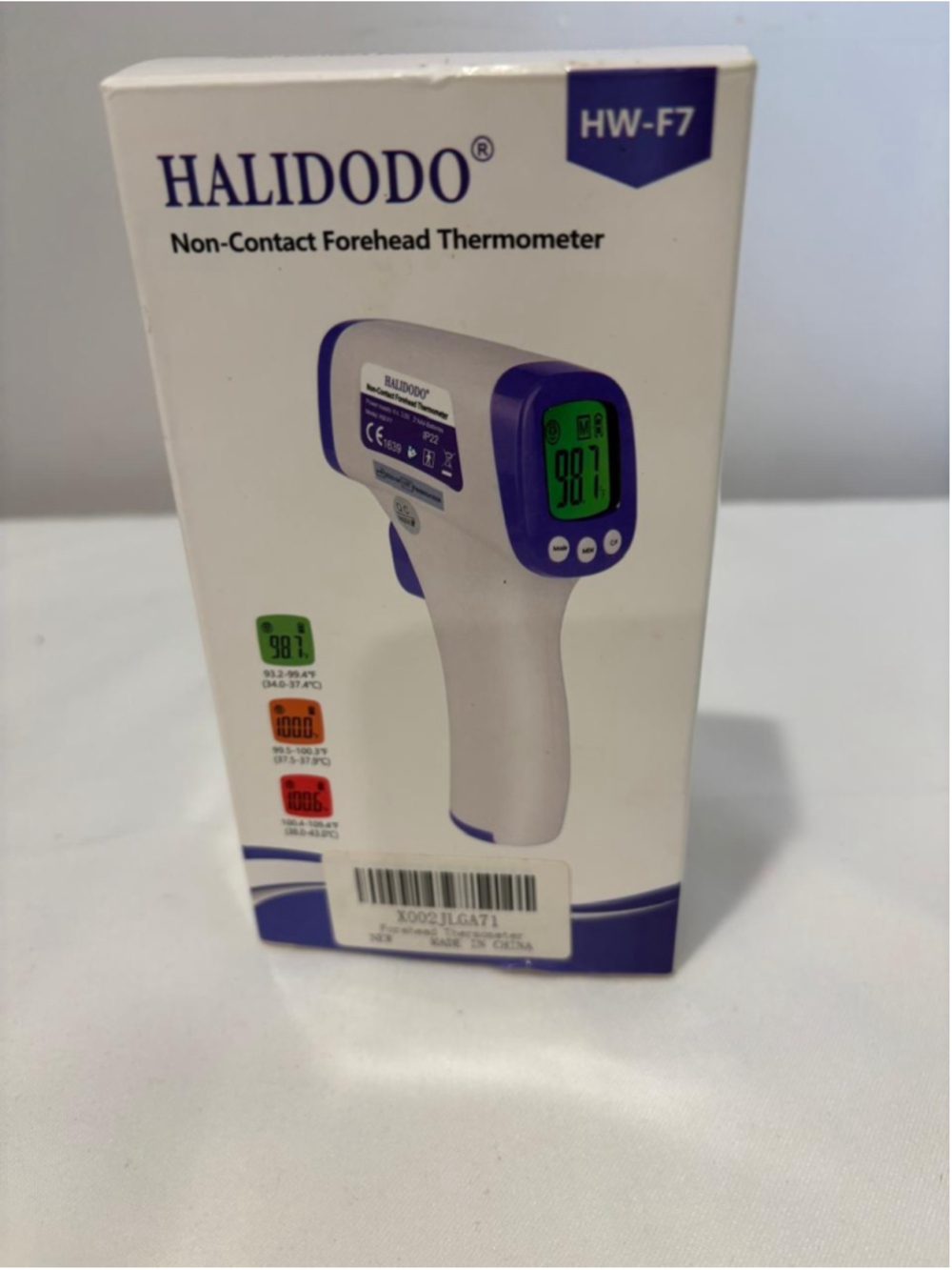 HALIDODO HW-F7 Non-Contact Forehead Thermometer Tested Working #C127